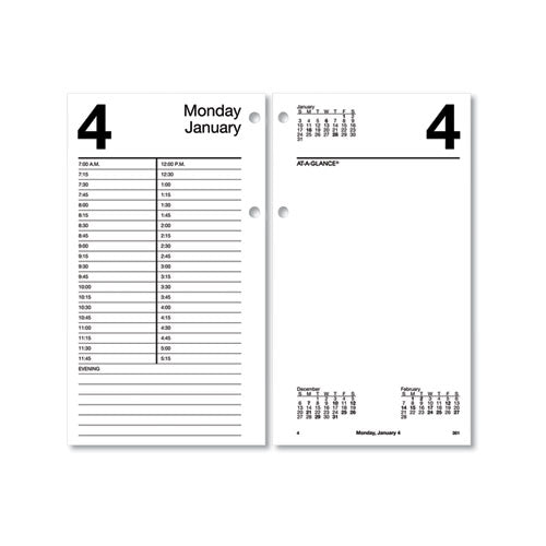 Large Desk Calendar Refill, 4.5 x 8, White Sheets, 2023-(AAGE21050)