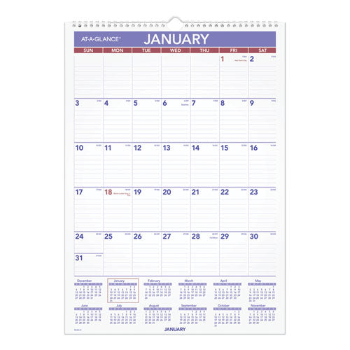 Erasable Wall Calendar, 12 x 17, White Sheets, 12-Month (Jan to Dec): 2023-(AAGPMLM0228)