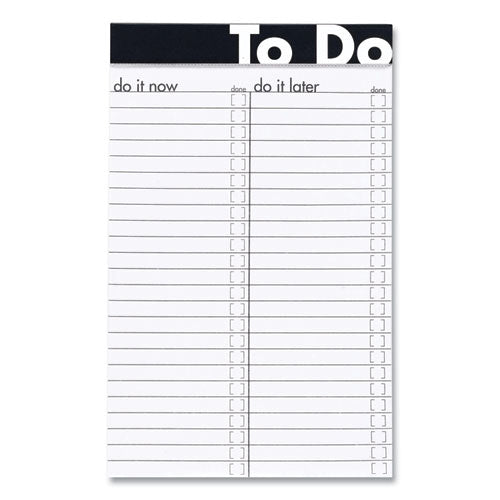 To Do Notepads, List-Management Format, Randomly Assorted Headband Colors, 50 White 5 x 8 Sheets-(AMP20001)