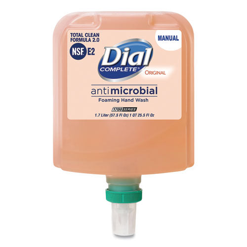 Antibacterial Foaming Hand Wash Refill for Dial 1700 Dispenser, Original, 1.7 L, 3/Carton-(DIA19720)