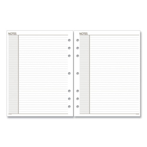 Lined Notes Pages for Planners/Organizers, 8.5 x 5.5, White Sheets, Undated-(AAG011200)