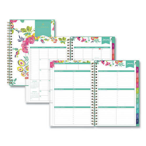 Day Designer Peyton Create-Your-Own Cover Weekly/Monthly Planner, Floral Artwork, 8 x 5, White, 12-Month (Jan-Dec): 2023-(BLS103619)