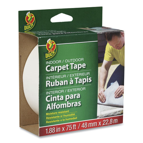 Carpet Tape, 3" Core, 1.88" x 75 ft, White-(DUC442062)