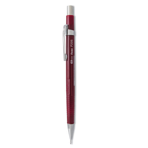 Sharp Mechanical Pencil, 0.5 mm, HB (#2.5), Black Lead, Burgundy Barrel-(PENP205B)