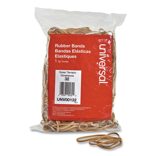 Rubber Bands, Size 32, 0.04" Gauge, Beige, 1 lb Box, 820/Pack-(UNV00132)