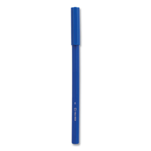 Ballpoint Pen, Stick, Medium 1 mm, Blue Ink, Blue Barrel, Dozen-(TUD24326833)