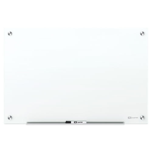 Brilliance Glass Dry-Erase Boards, 96 x 48, White Surface-(QRTG29648W)