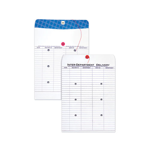 Inter-Department Envelope, #97, Two-Sided Five-Column Format, 10 x 13, White, 100/Box-(QUA63663)