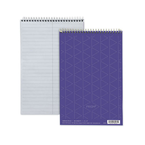 Prism Steno Pads, Gregg Rule, Orchid Cover, 80 Orchid 6 x 9 Sheets, 4/Pack-(TOP80264)