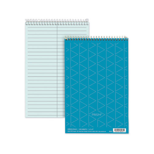 Prism Steno Pads, Gregg Rule, Blue Cover, 80 Blue 6 x 9 Sheets, 4/Pack-(TOP80284)