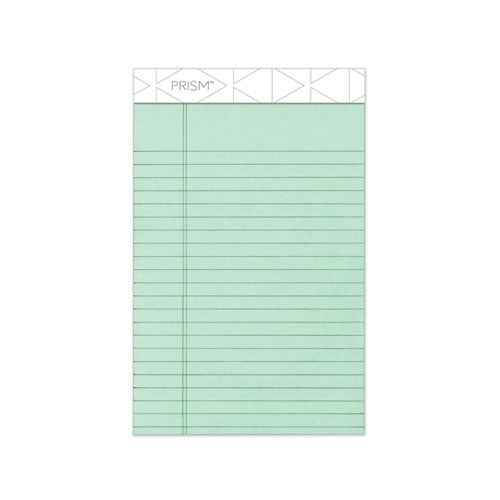 Prism + Colored Writing Pads, Narrow Rule, 50 Pastel Green 5 x 8 Sheets, 12/Pack-(TOP63090)