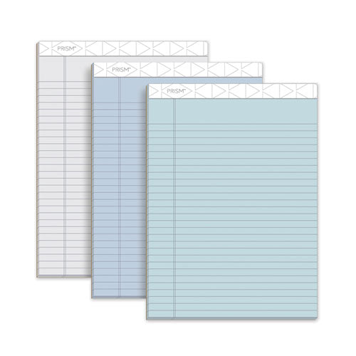 Prism + Colored Writing Pads, Wide/Legal Rule, 50 Assorted Pastel-Color 8.5 x 11.75 Sheets, 6/Pack-(TOP63116)