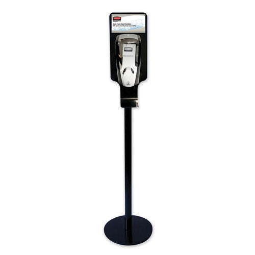 TC AutoFoam Touch-Free Hand Sanitzer Dispenser Stand, 14.96 x 14.96 x 58.87, Black-(RCP750824)