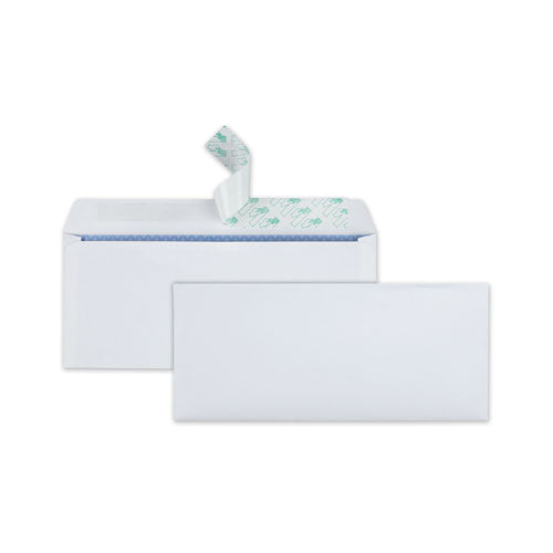 Redi-Strip Security Tinted Envelope, #10, Commercial Flap, Redi-Strip Heat-Resistant Closure, 4.13 x 9.5, White, 30/Box-(QUA69112)