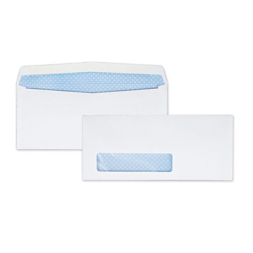 Security Tint Window Envelope, #9, Commercial Flap, Gummed Closure, 3.88 x 8.88, White, 500/Box-(QUA21212)