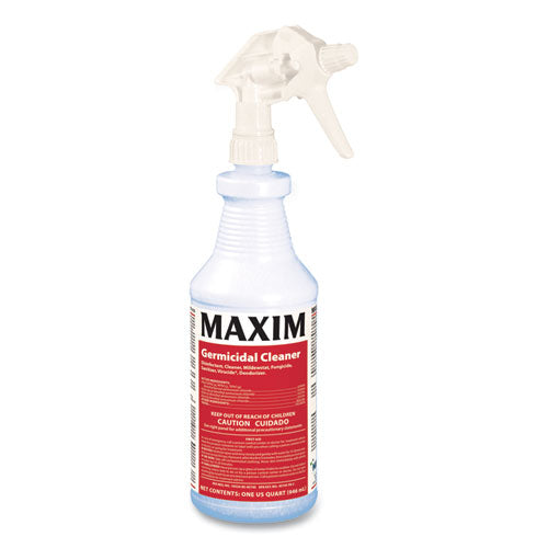 Germicidal Cleaner, Lemon Scent, 32 oz Bottle, 12 Bottles and 1 Trigger Sprayer/Carton-(MLB04100012)