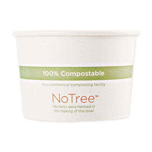 No Tree Paper Bowls, 16 oz, 4.4" Diameter x 3"h, Natural, Sugarcane, 500/Carton-(WORBOSU16)