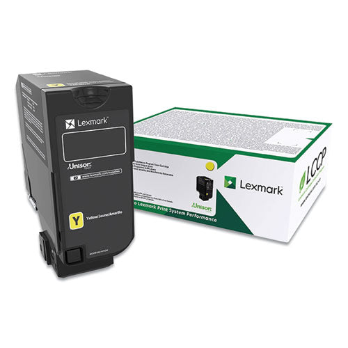 74C00YG Return Program Toner, 3,000 Page-Yield, Yellow-(LEX74C00YG)