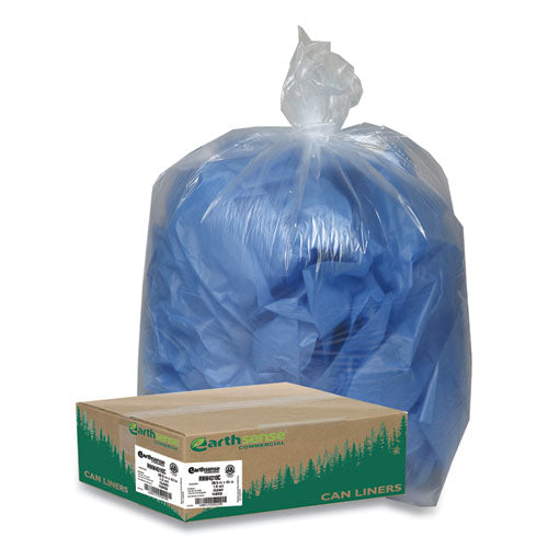 Linear Low Density Clear Recycled Can Liners, 23 gal, 1.25 mil, 28.5" x 43", Clear, 150/Carton-(WBIRNW4310C)