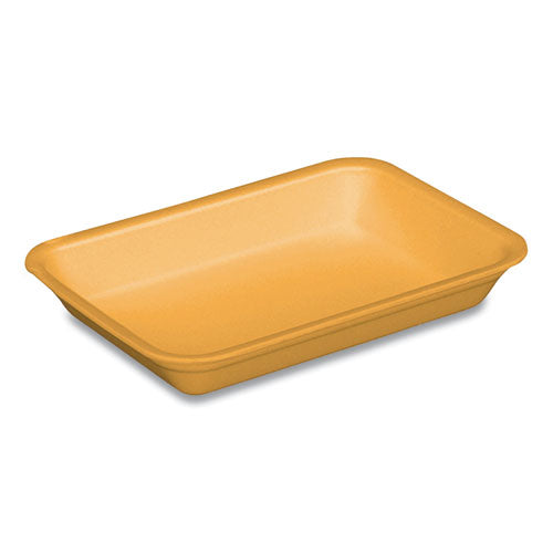 Supermarket Tray, #4D, 8.63 x 6.56 x 1.27, Yellow, Foam, 400/Carton-(PCT51P304D)