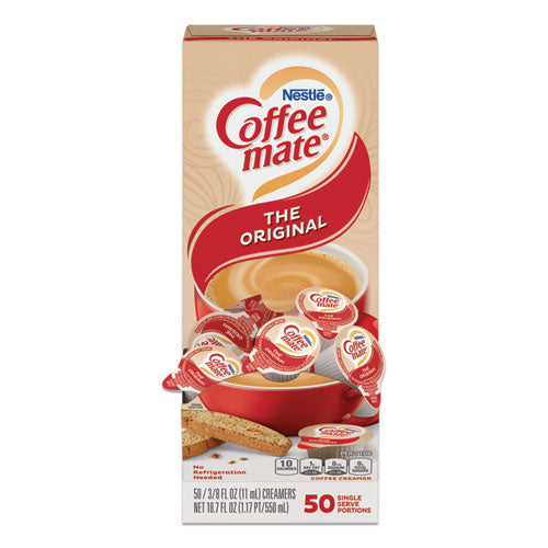 Liquid Coffee Creamer, Original, 0.38 oz Mini Cups, 50/Box-(NES35110BX)