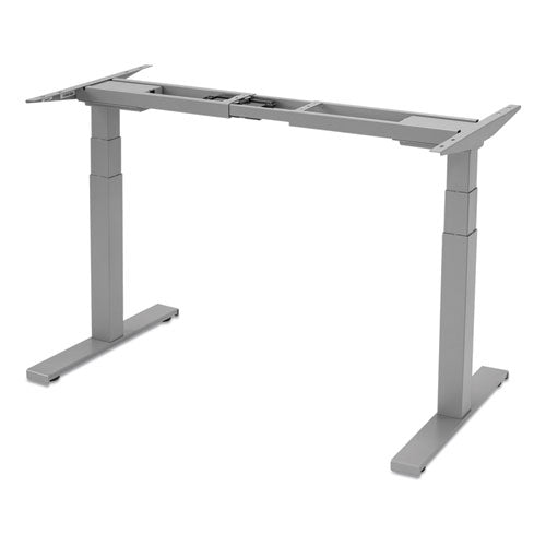 Cambio Height Adjustable Desk Base, 72" x 30" x 24.75" to 50.25", Silver-(FEL9682001)