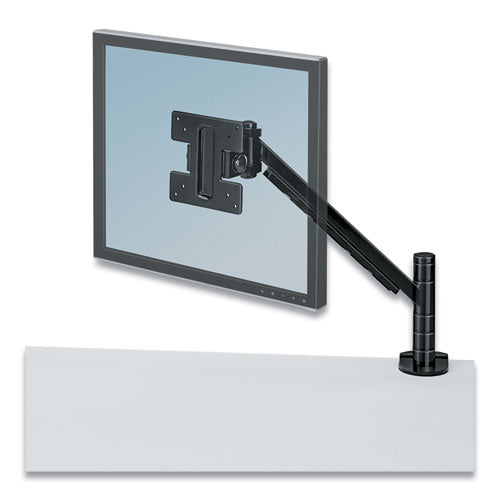 Designer Suites Flat Panel Monitor Arm, 180 Degree Rotation, 45 Degree Tilt, 360 Degree Pan, Black, Supports 20 lb-(FEL8038201)