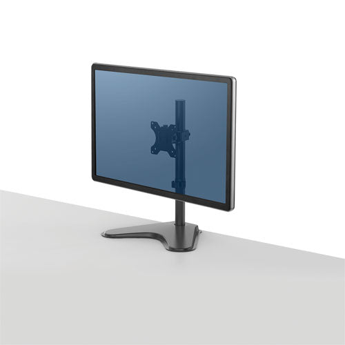 Professional Series Single Freestanding Monitor Arm, For 32" Monitors, 11" x 15.4" x 18.3", Black, Supports 17 lb-(FEL8049601)