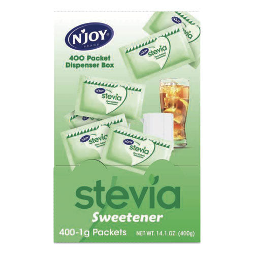 Stevia Artificial Sweetener, 0.4 oz. 400 Packets/Box-(NJO83221)