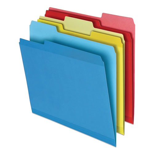 Poly Reinforced File Folder, 1/3-Cut Tabs: Assorted, Legal Size, Assorted Colors, 24/Pack-(PFX86244)