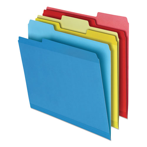 Poly Reinforced File Folder, 1/3-Cut Tabs: Assorted, Letter Size, Assorted Colors, 24/Pack-(PFX86213)