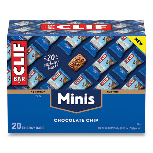 Energy Bar, Mini Chocolate Chip, 0.99 oz Bar, 20/Box-(CBCCCC37654)