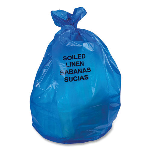 Biohazard Can Liners, 30 gal, 1.3 mil, 30" x 43", Blue, 200/Carton-(CWZ409921)