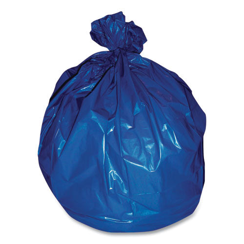 High-Density Can Liners, 45 gal, 19 mic, 40" x 48", Blue, 25 Bags/Roll, 8 Rolls/Carton-(CWZ657093)