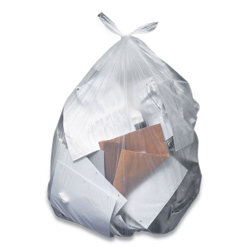 Linear Low-Density Can Liners, 45 gal, 1 mil, 40" x 46", Clear, 100/Carton-(CWZ814857)