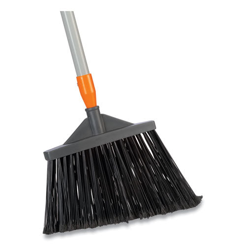 Polypropylene Bristle Angled Broom, 56" Handle, Gray-(CWZ24419999)