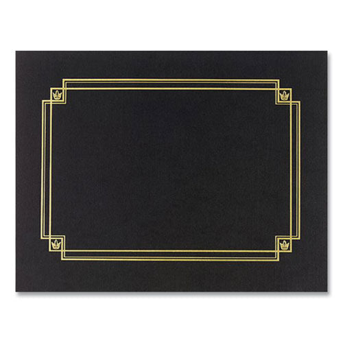 Premium Textured Certificate Holder, 12.65 x 9.75, Black, 3/Pack-(GRP938603)