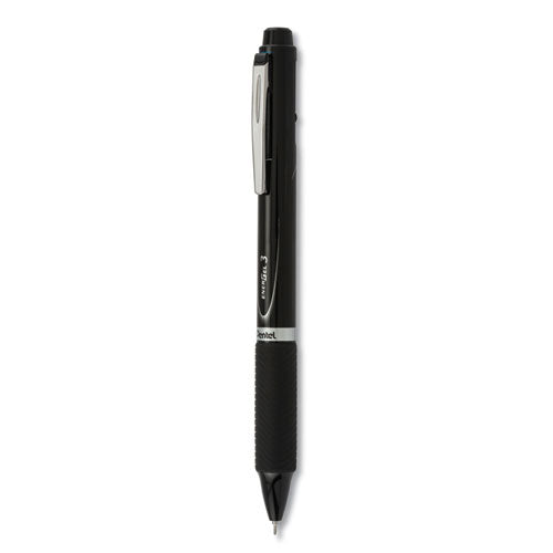 EnerGel 3 Multi-Color Gel Pen, Retractable, Fine 0.5 mm, Black/Blue/Red Ink, Black Barrel-(PENBLC35A)