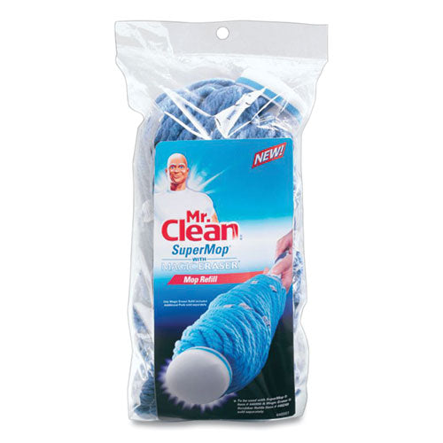 SuperMop with Magic Eraser Mop Refill, Cotton, Blue-(PGC446997)