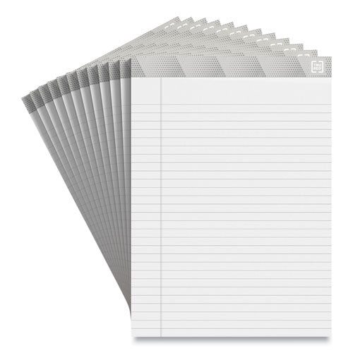 Notepads, Wide/Legal Rule, 50 White 8.5 x 11.75 Sheets, 12/Pack-(TUD24419915)