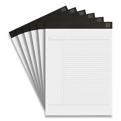 Notepads, Project-Management Format, 50 White 8.5 x 11.75 Sheets, 6/Pack-(TUD24419924)