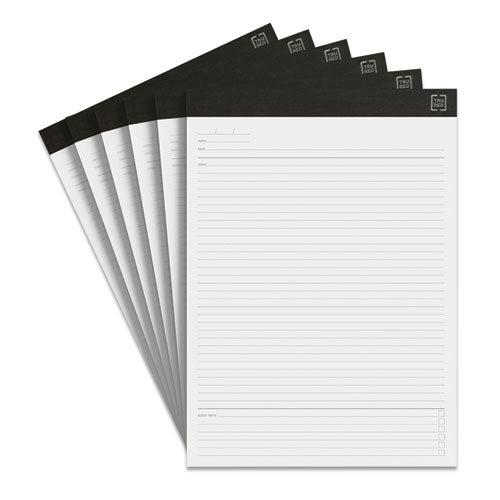 Notepads, Meeting-Minutes/Notes Format, 50 White 8.5 x 11.75 Sheets, 6/Pack-(TUD24419927)