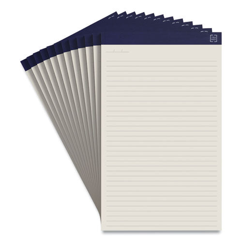 Notepads, Wide/Legal Rule, 50 Ivory 8.5 x 14 Sheets, 12/Pack-(TUD24419930)