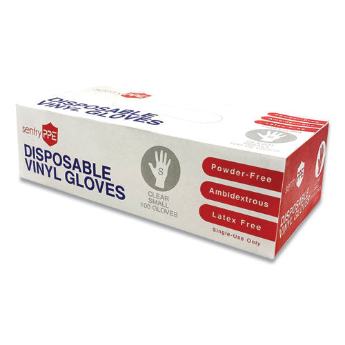 Single Use Vinyl Glove, Clear, Small, 100/Box, 10 Boxes/Carton-(GN1PE17166)