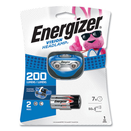 LED Headlight, 3 AAA Batteries (Included), Blue-(EVEHDA32E)