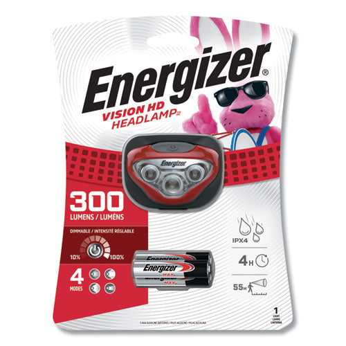 LED Headlight, 3 AAA Batteries (Included), Red-(EVEHDB32E)