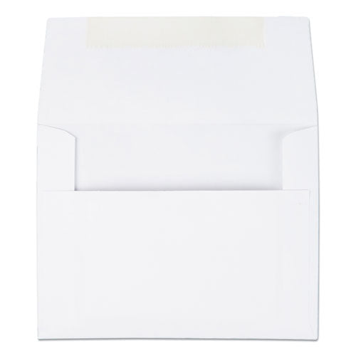 Greeting Card/Invitation Envelope, A-2, Square Flap, Gummed Closure, 4.38 x 5.75, White, 100/Box-(QUA36217)