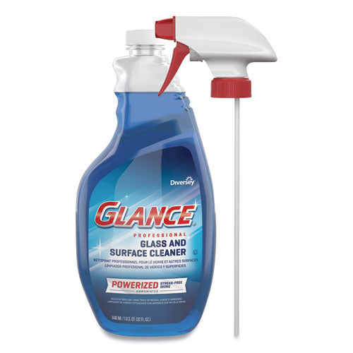 Glance Powerized Glass and Surface Cleaner, Liquid, 32 oz, 4/Carton-(DVOCBD540298)