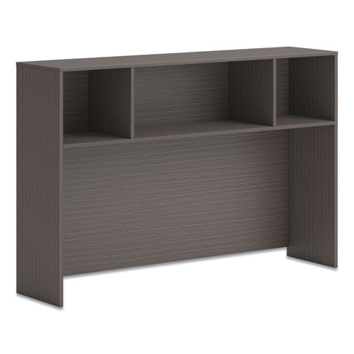 Mod Desk Hutch, 3 Compartments, 60w x 14d x 39.75h, Slate Teak-(HONLDH60LS1)