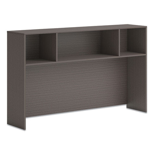 Mod Desk Hutch, 3 Compartments, 66w x 14d x 39.75h, Slate Teak-(HONLDH66LS1)